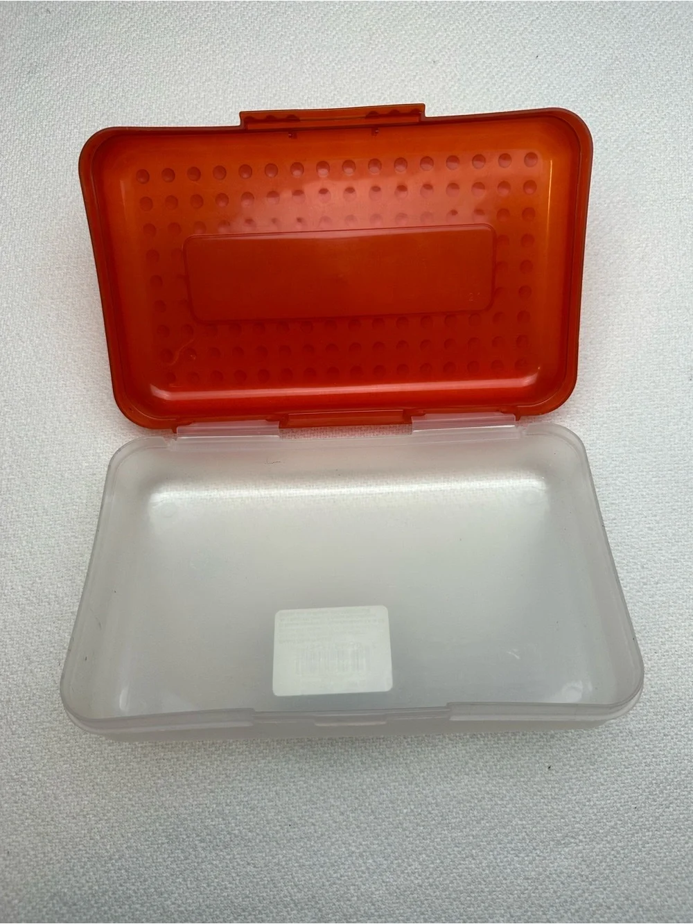Vintage Original Orange Spacemaker Pencil Box